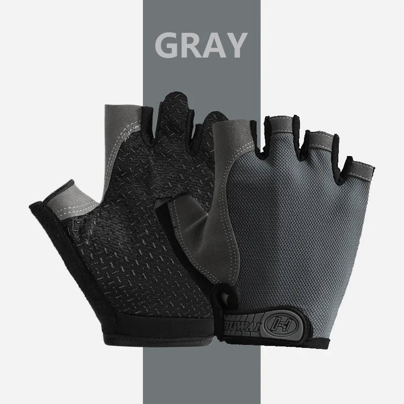Atmungsaktive Anti-Rutsch Fitness- - Fahrradhandschuhe Halb Finger, 8 Farben