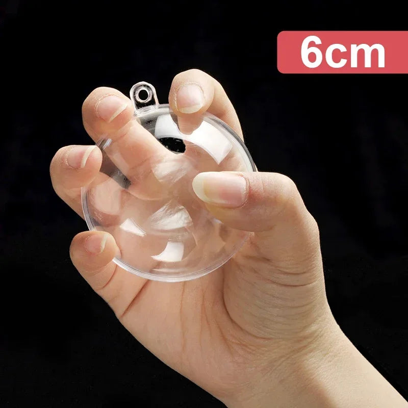 Transparente DIY Kunststoffkugel zum Befüllen für Weihnachten und Hochzeit