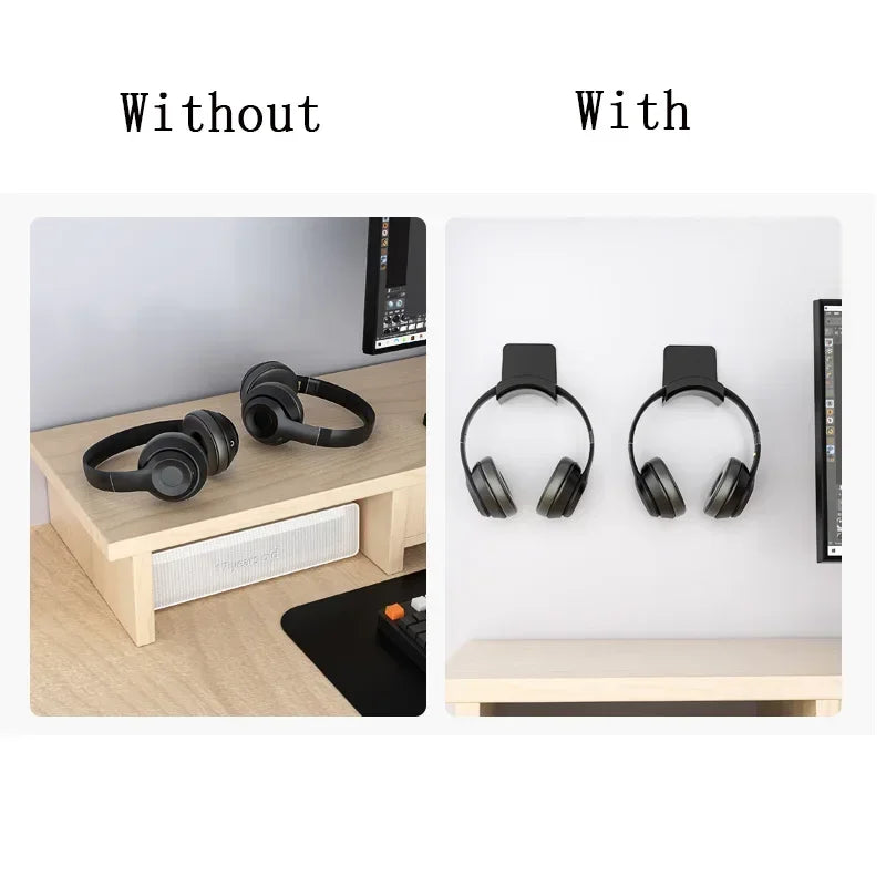 Kopfhörer Ständer Wandhalterung Unter Schreibtisch Headset Rack ohne Stanzen