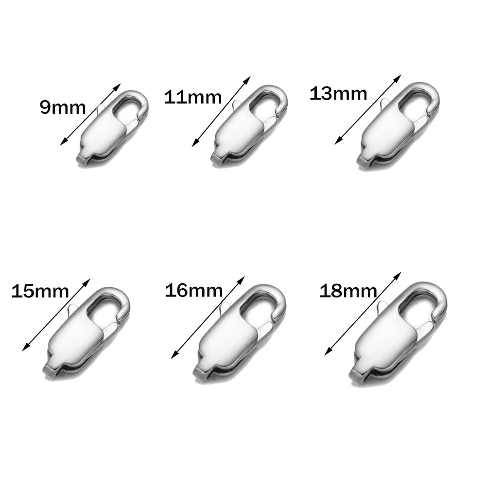 Edelstahl Schmuckverschluss 5er Set für DIY Halsketten - Armbänder