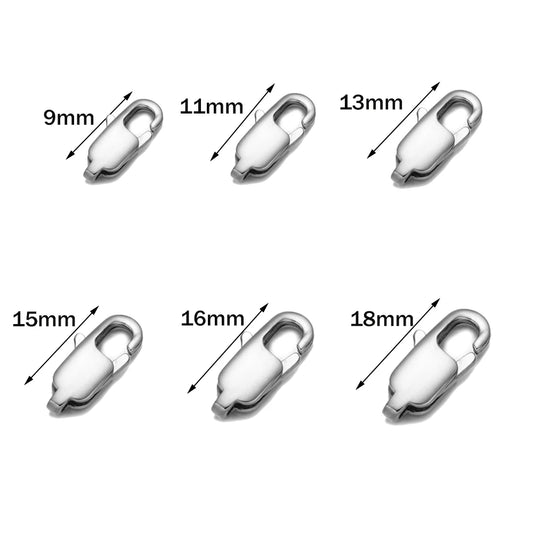 Edelstahl Schmuckverschluss 5er Set für DIY Halsketten - Armbänder