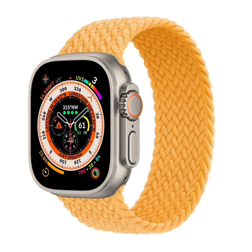 Geflochtenes Solo Loop Ersatzarmband für Smartwatch 38-49mm Unisex