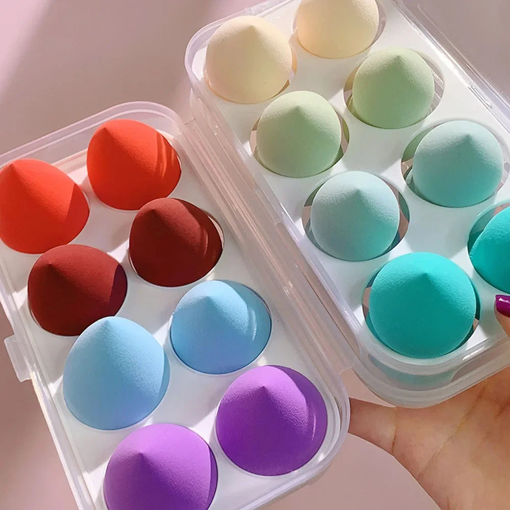 Makelloses Finish garantiert: 4 oder 8 weiche Make-Up Schwämme in Lila - Mix