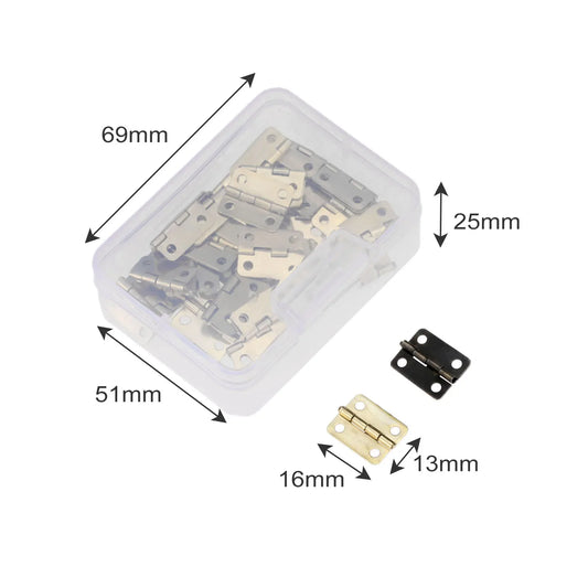 60 Mini-Möbelschaniere mit 240 Schrauben für kleine Schränke - Deko