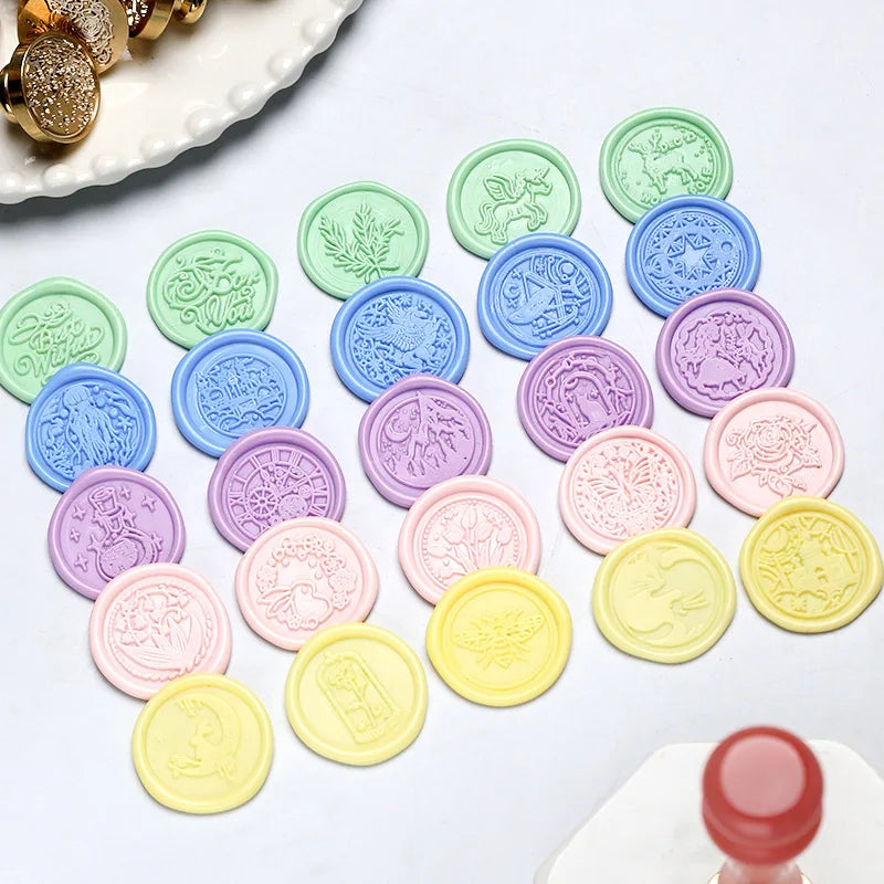 Sternenhimmel Lotus Rosenmuster Wachssiegel Stempel, Retro Stil