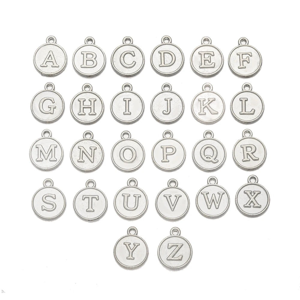 26-teiliges Alphabet Buchstaben Charms Set für DIY Schmuckherstellung