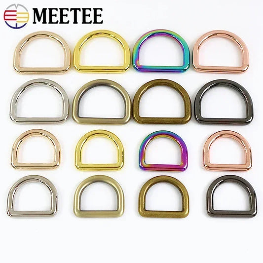 10er Set Metall D-Ring Schnallen 10-50 mm für Taschen Gürtel Gurtband