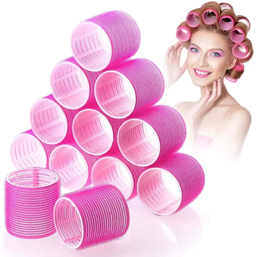 Hitzefreie Lockenwickler Set – 6 Stück selbstklebend für voluminöse Locken