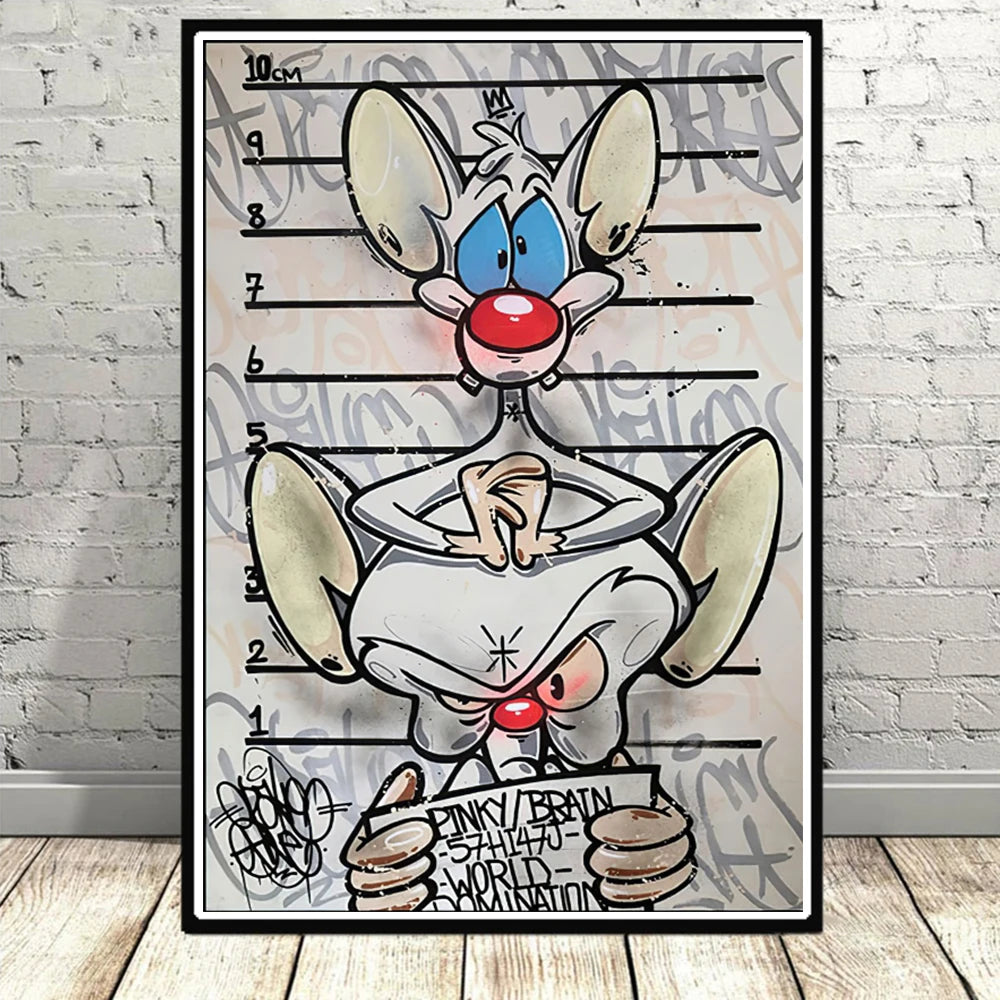 Disney Cartoon Leinwand Poster Mickey Mouse Donald Duck Wandbild