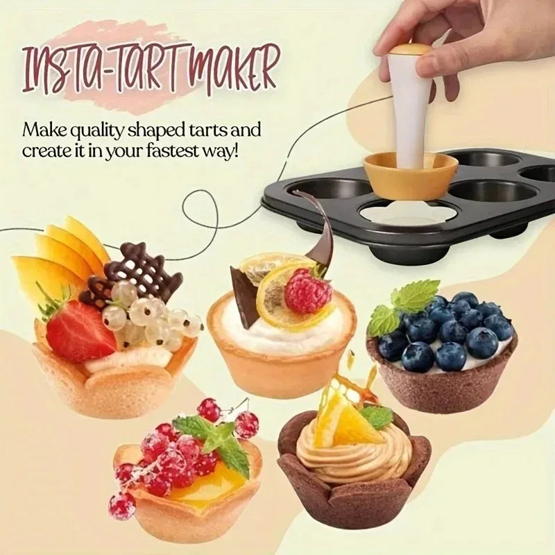 Blumenförmiges Teig-Tamper Set aus Kunststoff für Kuchen - Gebäck