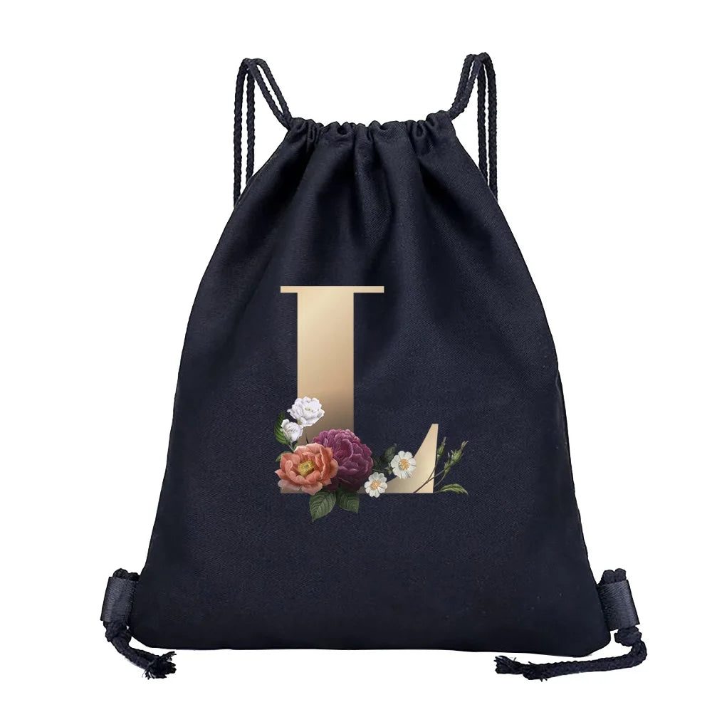 Leichter Kordelzug Rucksack aus Canvas 40x35 cm für Sport - Reisen