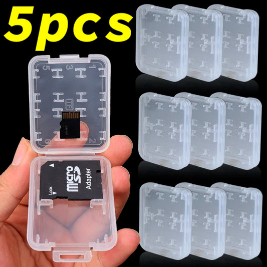 8-in-1 transparenter Kunststoff Speicherkartenhalter für SD - TF Karten