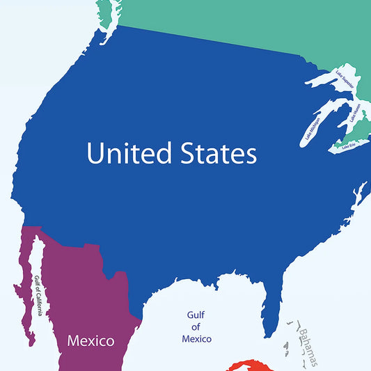 Dekorative Weltkarte Leinwand Poster für Büro und Zuhause