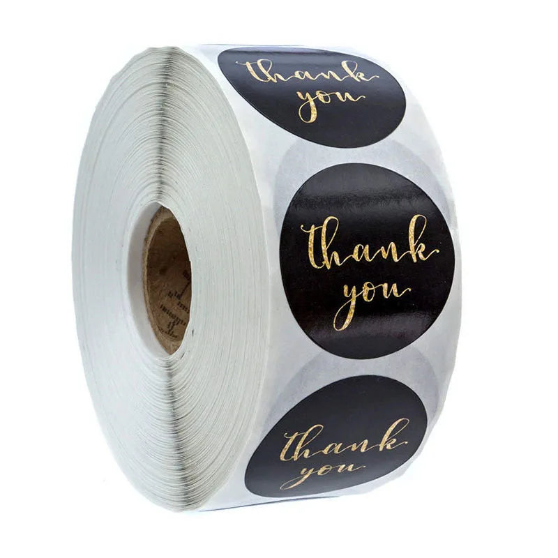 500 runde Kraftpapier-Etiketten für Geschenke, Kuchen und Hochzeit