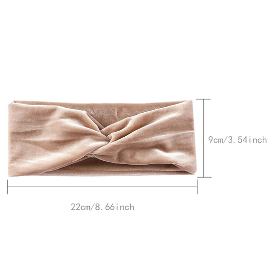 Elegantes breites Samt Stirnband für Damen im Herbst und Winter