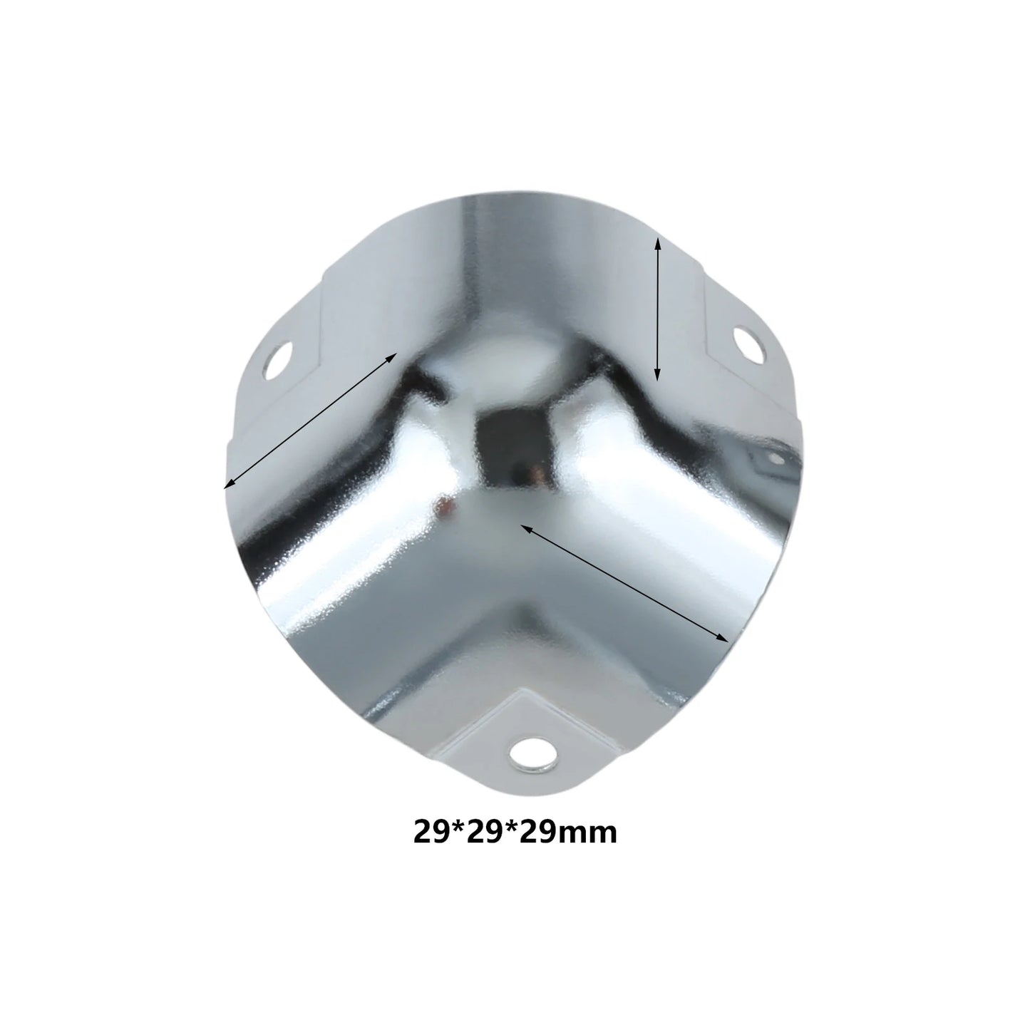 4er Set Eckschutz Metall für Koffer Boxen – 26mm/29mm Silber/Schwarz