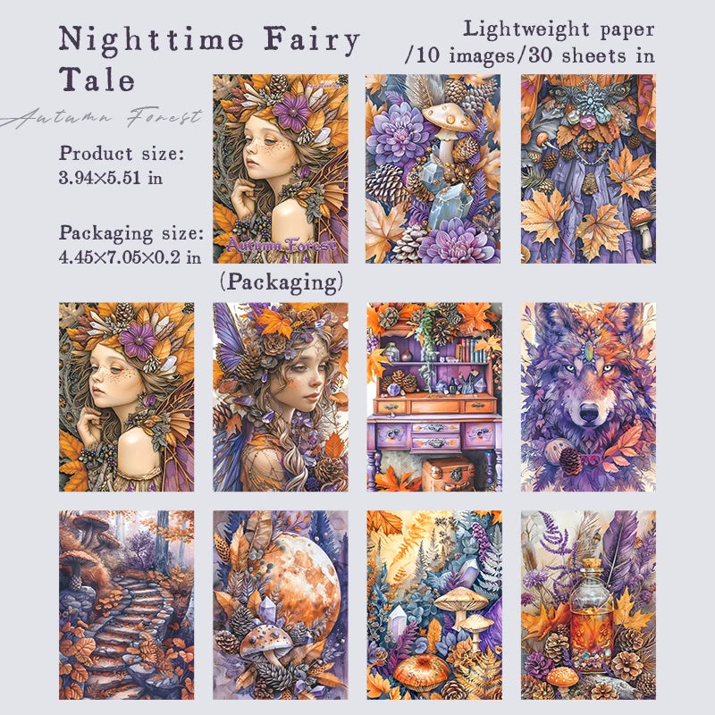 JIANQI 30 Blatt kreatives Sammelalbum mit Vintage Materialien