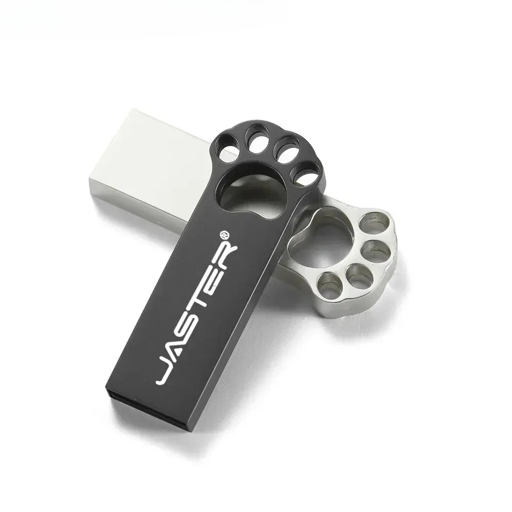 Wasserdichter Metall USB 2.0 Stick 64GB mit Katzenpfoten Design