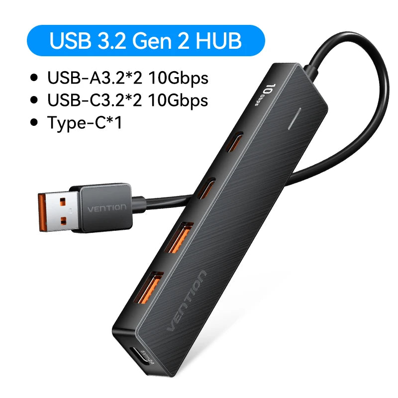 Platzsparender USB Hub 4 Port für schnelle Datenübertragung und mehr Anschlüsse
