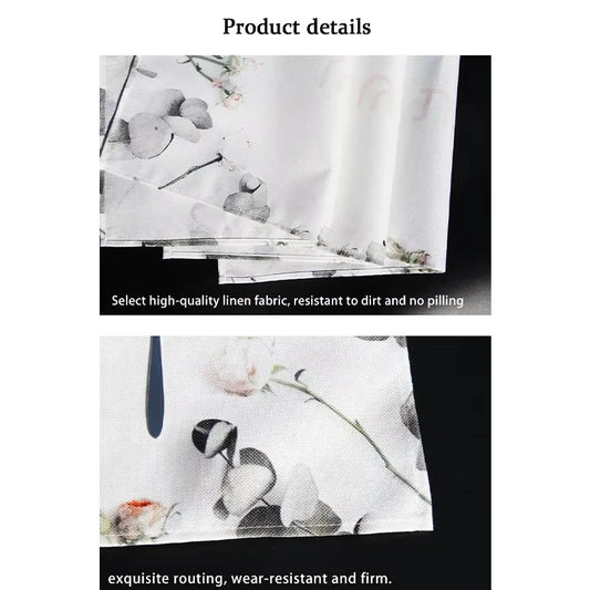 6-teiliges Leinen Tischset mit Vintage Design für Tischschutz