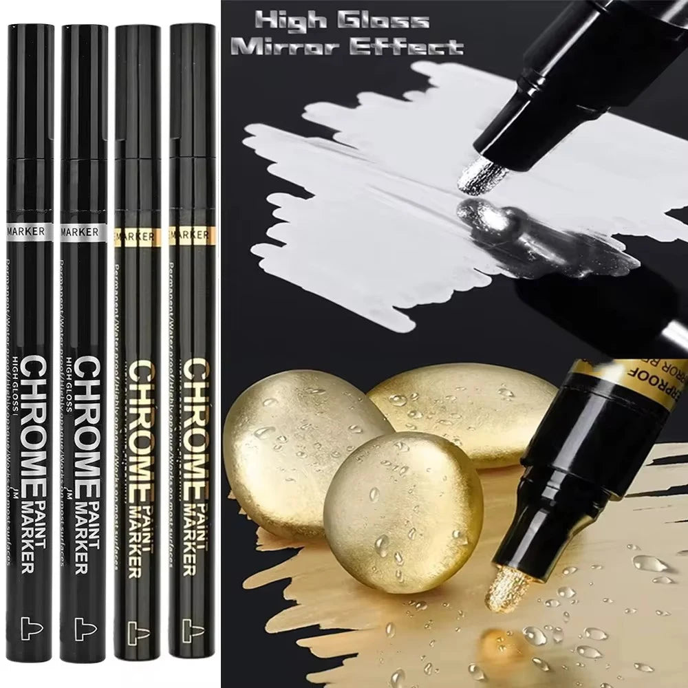 Chrome Marker Stift für Glas, Keramik, Metall – 2mm Spitze