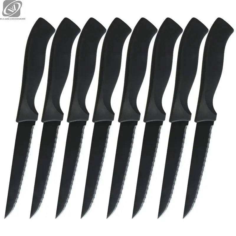 Steakmesser Set Schwarz Matt Mit Komfortgriff Aus Edelstahl Spülmaschinenfest