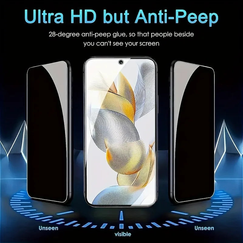 3er-Set Anti-Spy Gehärtete Displayschutzfolie Vollschutz für Xperia