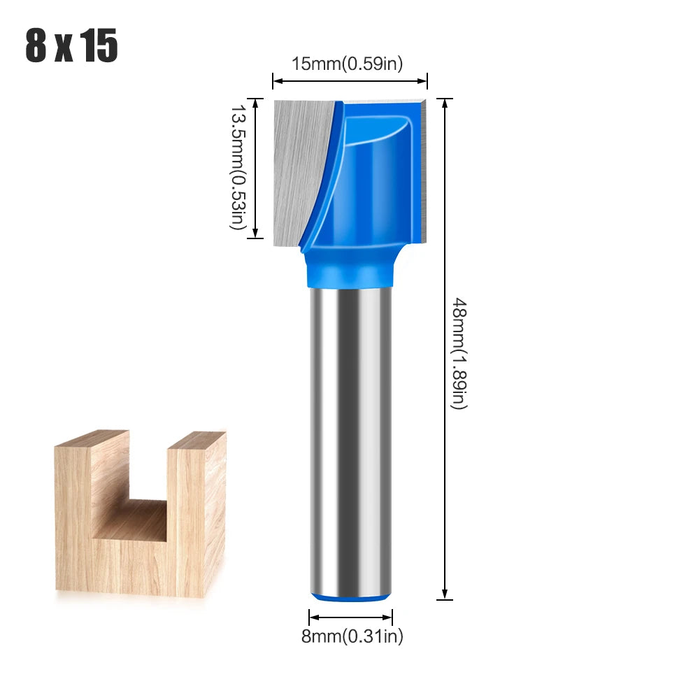 Präzises Holzfräser-Set mit 17 Schlitzschneider-Bits in 8mm Schaft