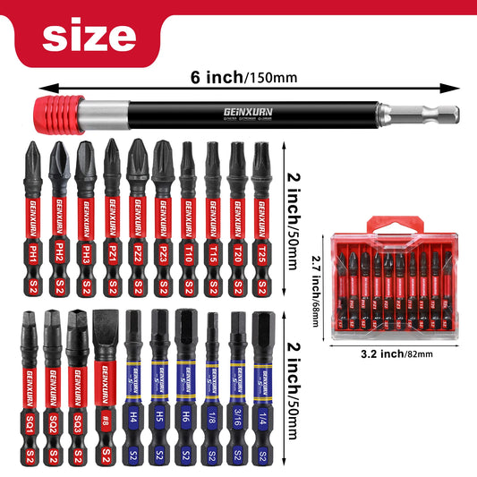 Schlagschrauber Bithalter Set 150mm magnetisch - Schnellwechsel für Bohrer
