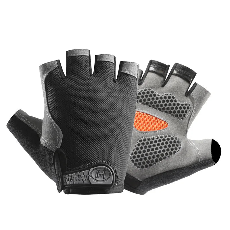 Atmungsaktive Anti-Rutsch Fitness- - Fahrradhandschuhe Halb Finger, 8 Farben