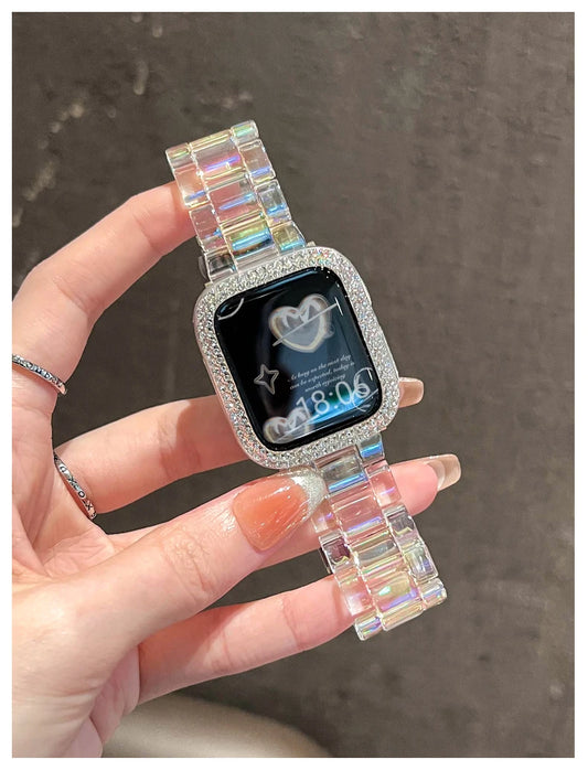 Transparentes Acryl-Uhrenarmband mit Faltschließe für Smartwatches