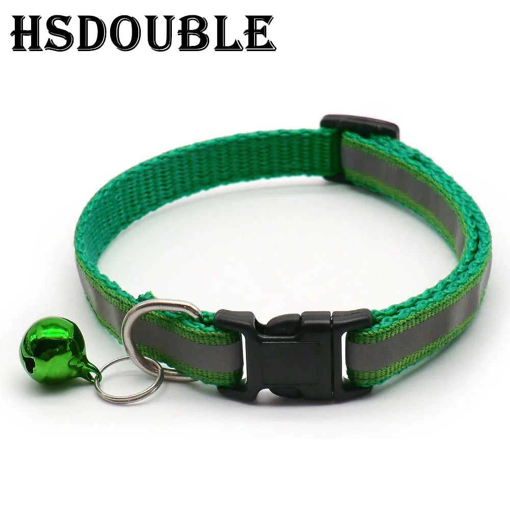 Reflektierendes Katzen- und Hunde-Halsband mit Glocke aus PVC - PP