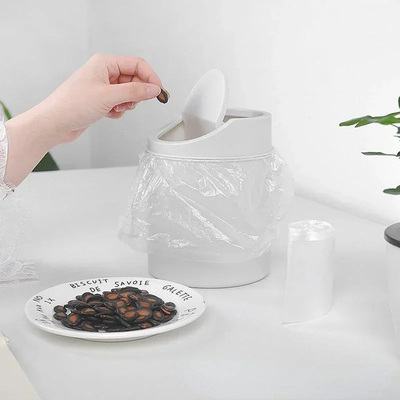 Kompakter Mini Mülleimer mit Deckel für Schreibtisch und Schlafzimmer