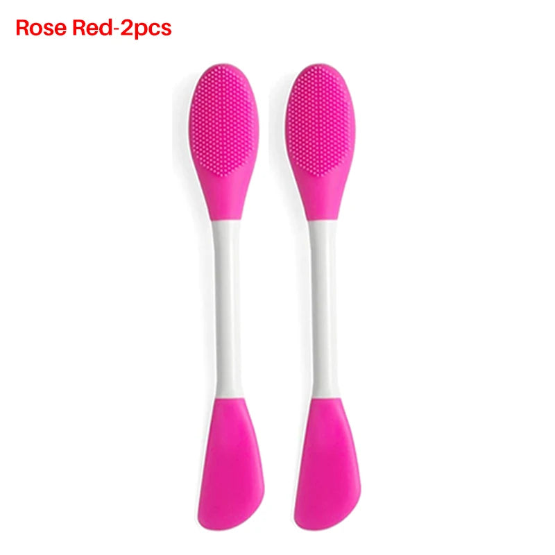 Gesicht Pinsel Set Silikon Applikator Lotion Spachtel Peeling Brush