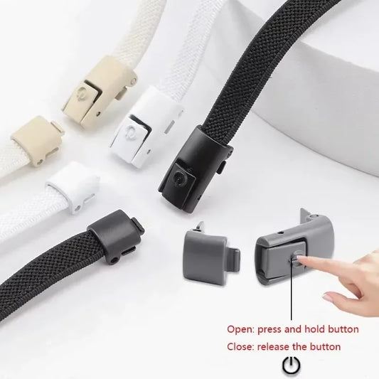 Elastische 8 mm Schnürsenkel mit Press-Lock – Kein Binden, nur Komfort