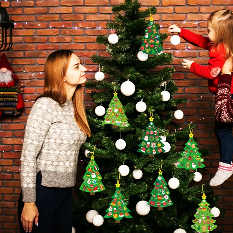 24 Sets Weihnachtsbaum-Bastelset für individuelle Grußkarten