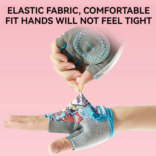 Kinderhandschuhe Halbfinger rutschfest Stoßdämpfend Atmungsaktiv 3-12 Jahre