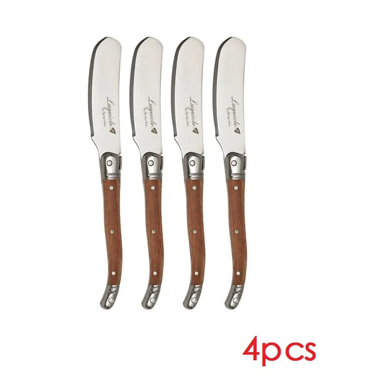 Butterverteiler Set Laguiole Stil Edelstahl Holzgriff Für Küchengebrauch