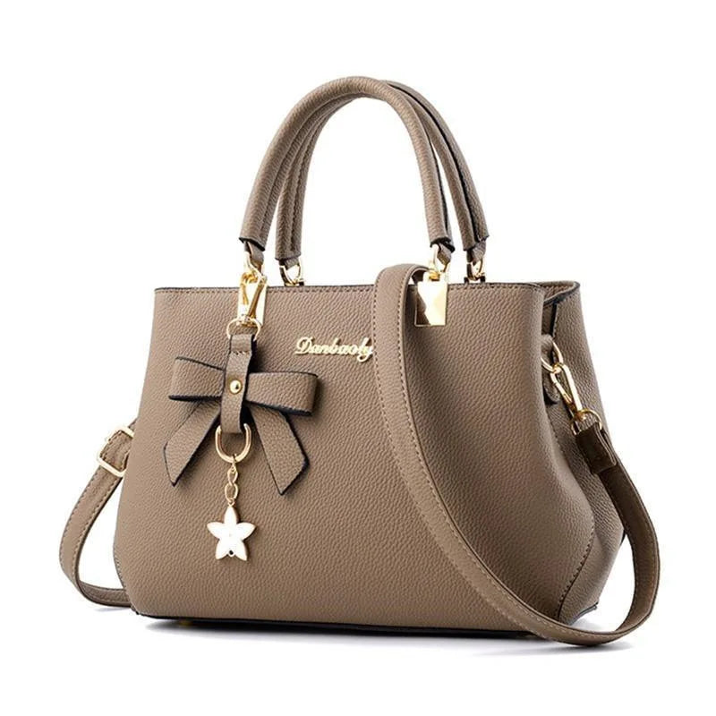 Elegante Damenhandtasche aus PU-Leder mit viel Stauraum - stylischen Details