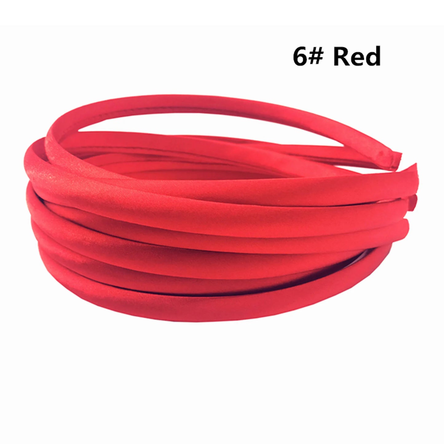 Stoffbezogenes Haarband 1 cm Breite Unisex 10/60 Stück bunte Farben