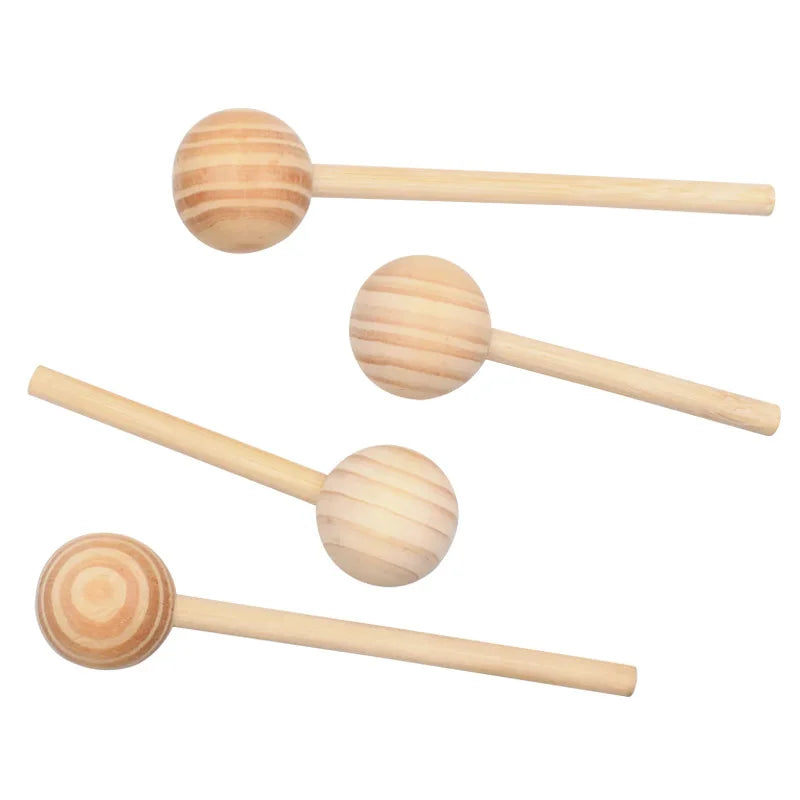 Natürliches 5er-Set Holz Ball Sticks – Perfekt für kreative DIY - Dekoration