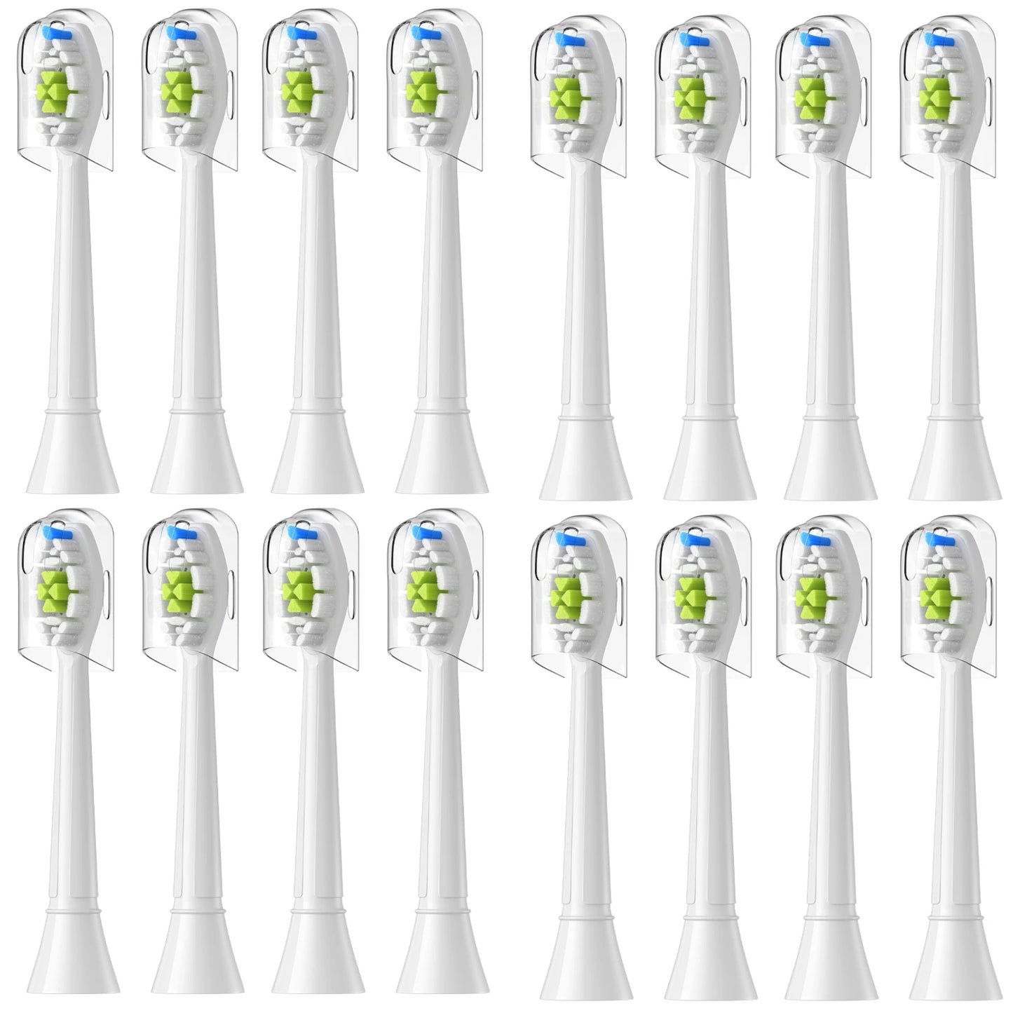 Sanfte - gründliche Reinigung: 4/8/12/16 Zahnbürstenköpfe kompatibel mit Sonicare