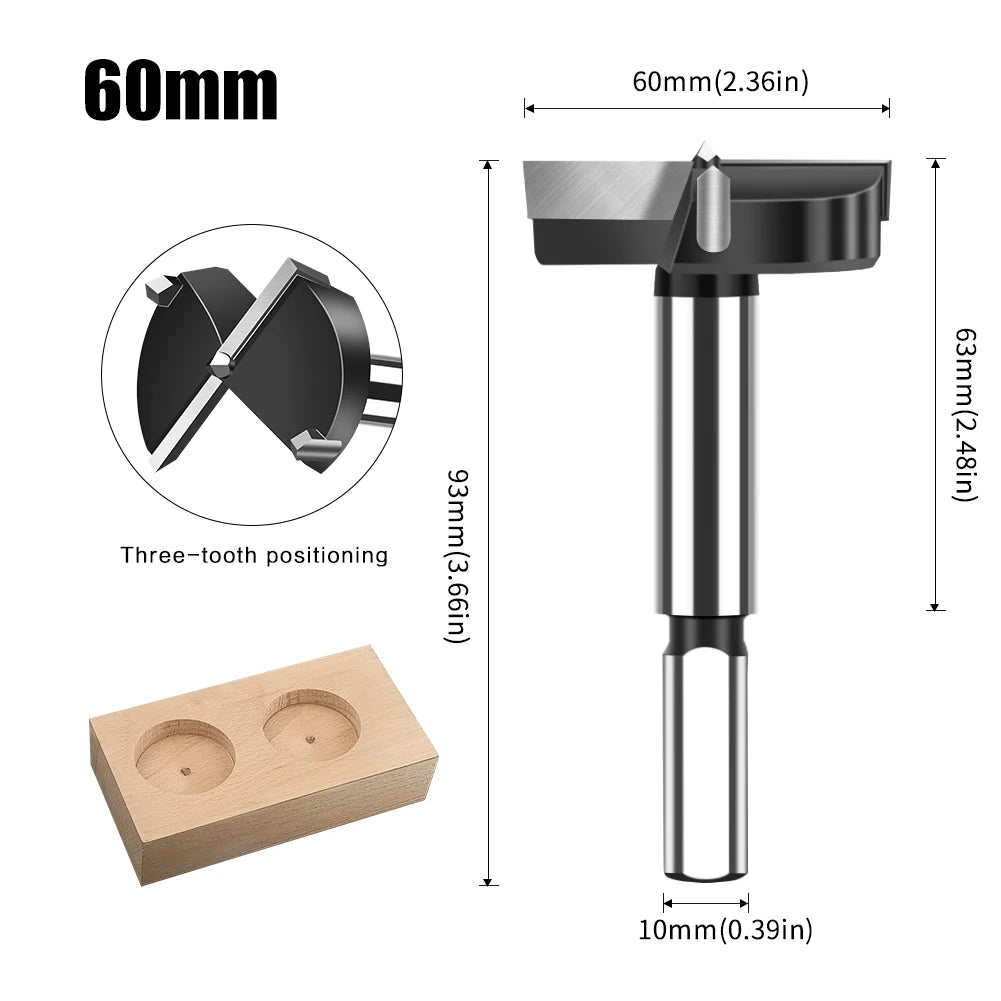 Präziser Hartmetall Forstner Bohrer 12-60mm für Holzbearbeitung