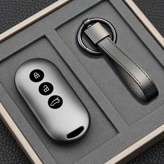 Weiches TPU Autoschlüsseletui kompatibel mit Aito M5 M7 2022 Grau