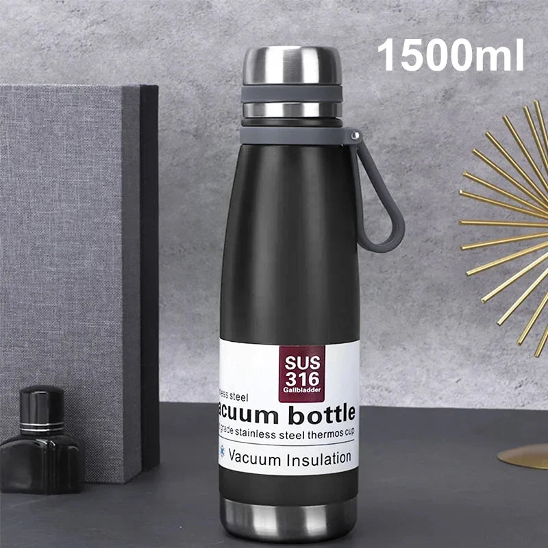 Vakuumisolierte Edelstahl-Thermosflasche 850-1500ml – warm - kalt lang