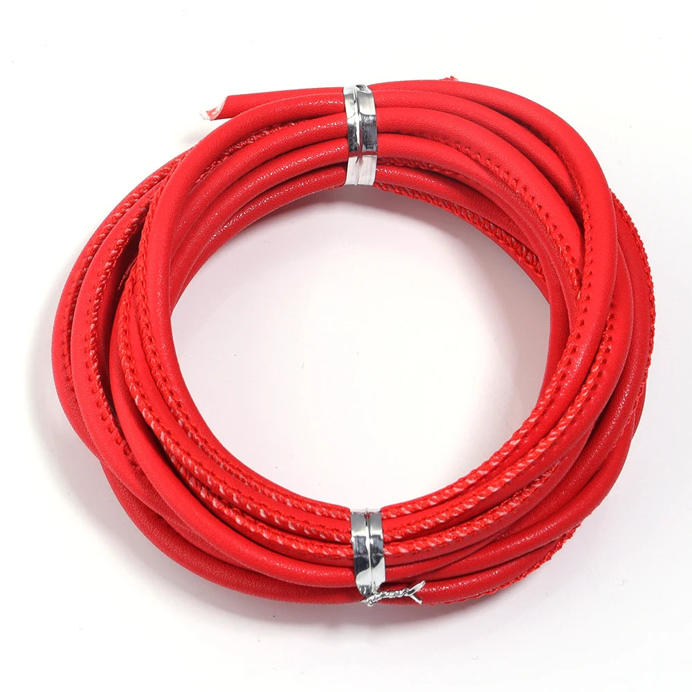 5 Yards 3mm Bunte Runde Schaffell Leder Schnüre für DIY Dekoration-Yabubest - Home & More