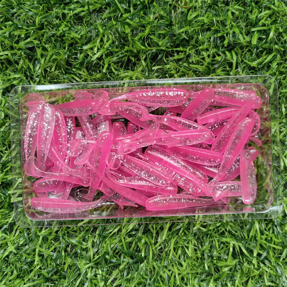 Effektive 50er Micro Köder mit T-Schwanz, 35mm/0,35g – Perfekt für Bass - Hecht