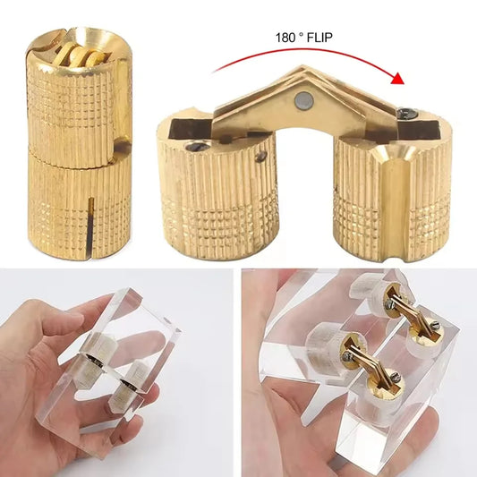 Messing Möbelscharniere 8-12 mm, leise - robust für Möbel und Türen