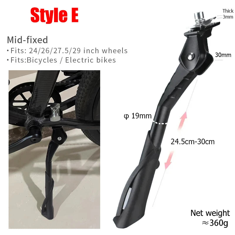 Robuster, verstellbarer Side Kick Fahrradständer aus Aluminium für 24-29 Bikes