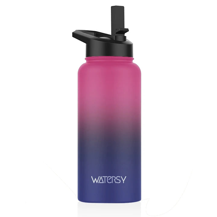 Großer 900ml Edelstahl Thermobecher mit Griff – Isoliert für Büro & Sport